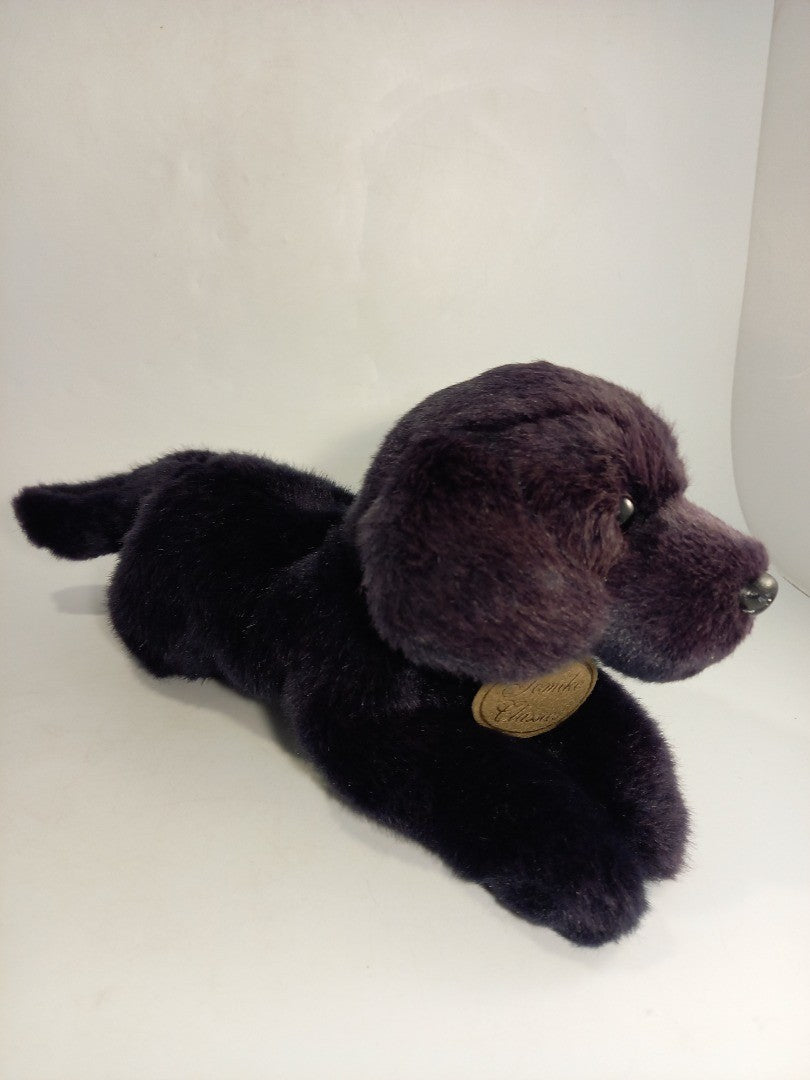 Russ Yomiko Classics Black Labrador Dog Vintage Collectable 13" Soft Toy