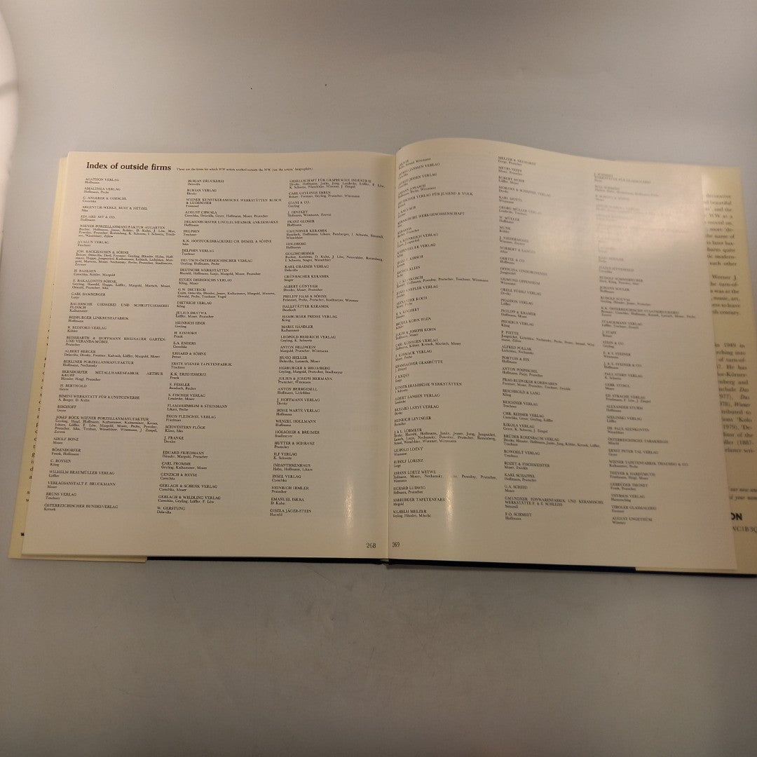 Wiener Werkstatatte Design in Vienna 1903-1932 Hardcover Book Vintage Excellent