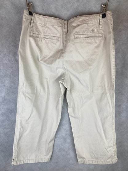 Ralph Lauren Jeans Capri, Vintage 90s Cream 100% Cotton Cropped, Women's Size 12