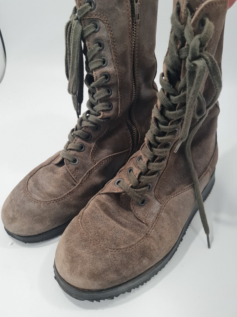 Hogan Zip up Boots with Laces Size 36 (EU)