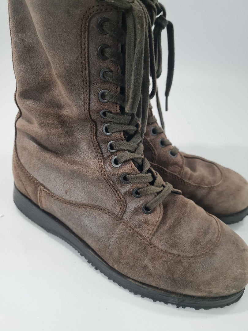 Hogan Zip up Boots with Laces Size 36 (EU)