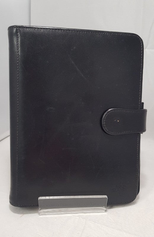 Vintage Mulberry 1990 Agenda/Address Book Filofax in Black leather VGC