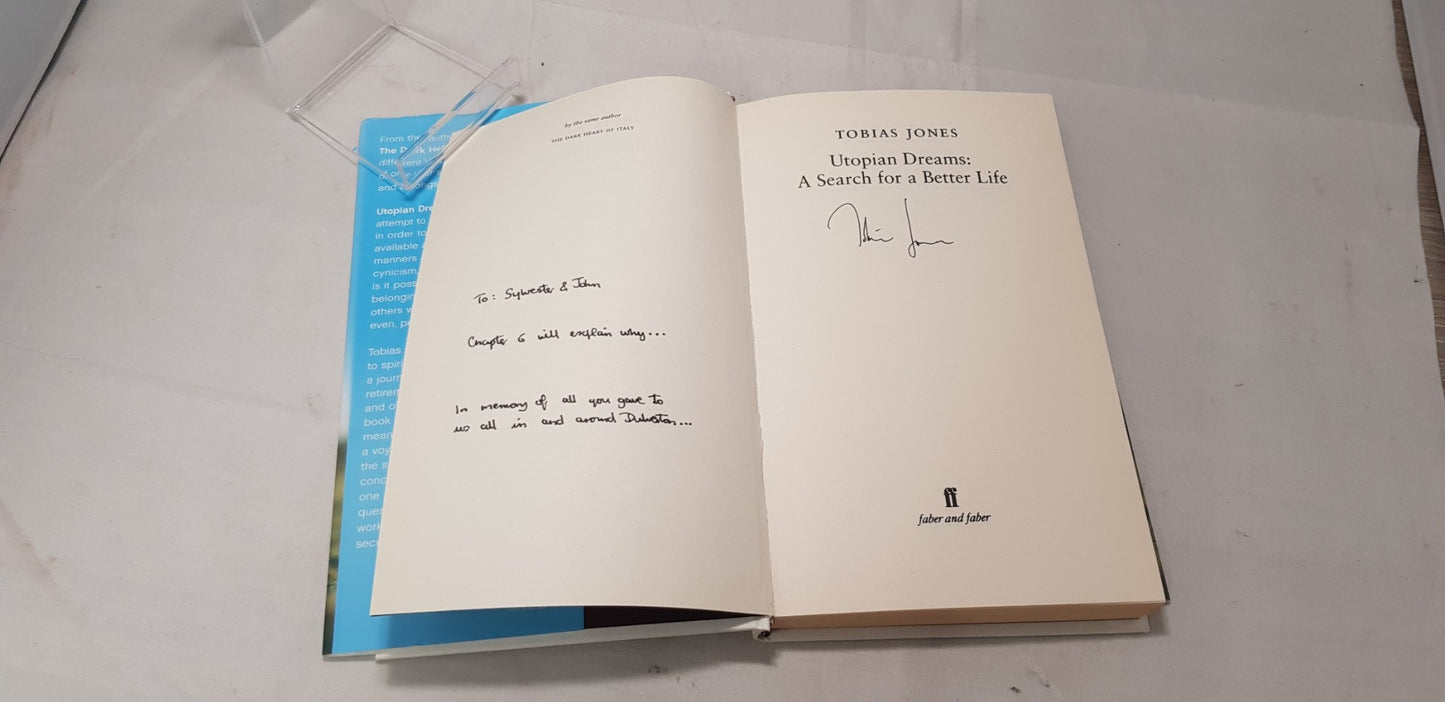 Tobias Jones - Utopian Dreams - Hardback signed by author