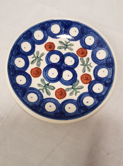 Wiza of Poland Hand-Made Trinket Dish in Blue & White VGC