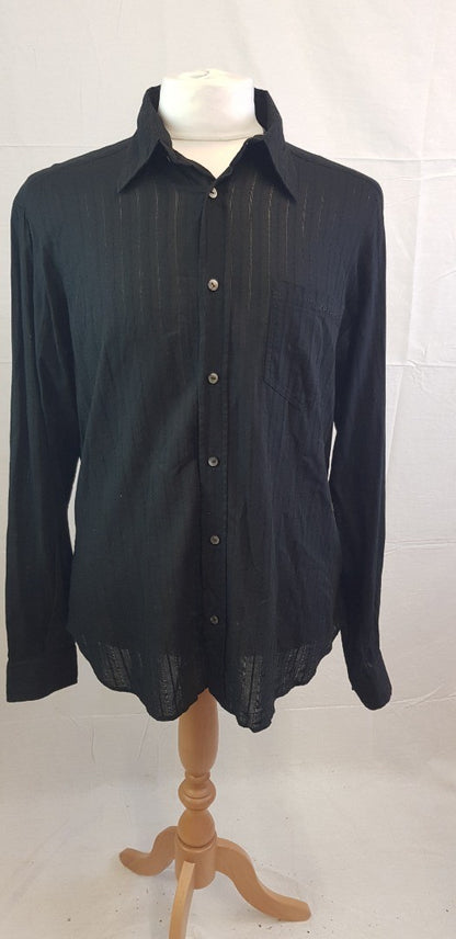 D&G Ladies Black Shirt Oversized Size 12 VGC