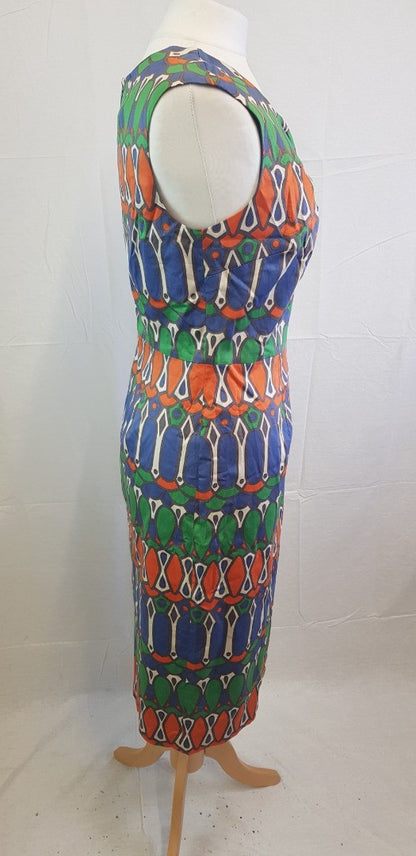 Boden Multicolour Summer Dress Size 14 VGC