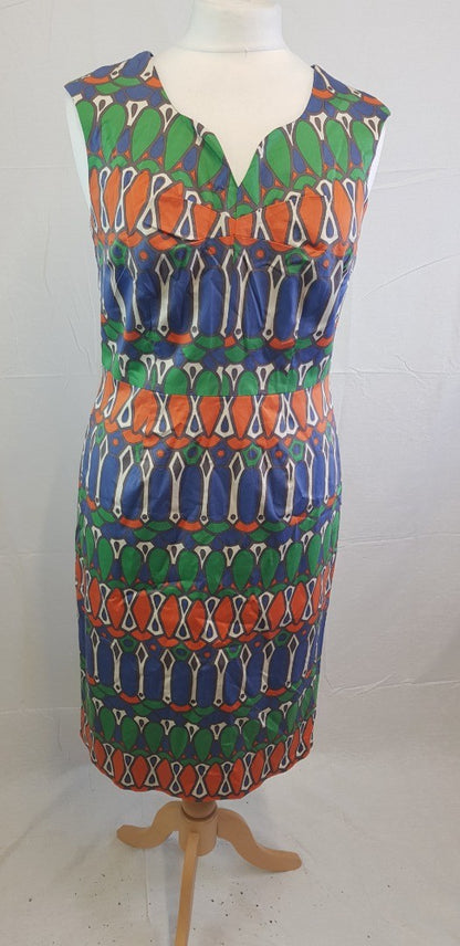 Boden Multicolour Summer Dress Size 14 VGC