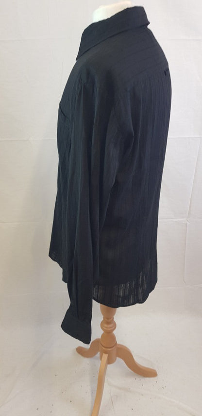 D&G Ladies Black Shirt Oversized Size 12 VGC