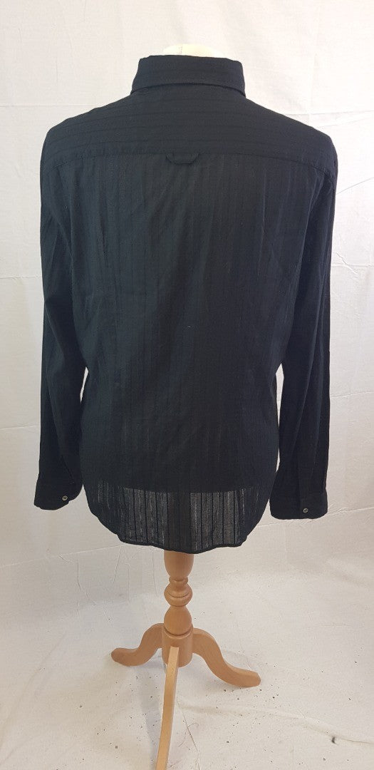 D&G Ladies Black Shirt Oversized Size 12 VGC