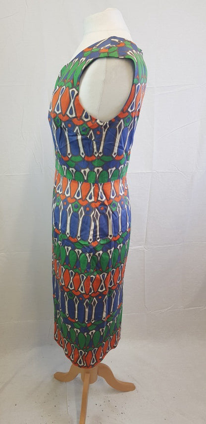 Boden Multicolour Summer Dress Size 14 VGC