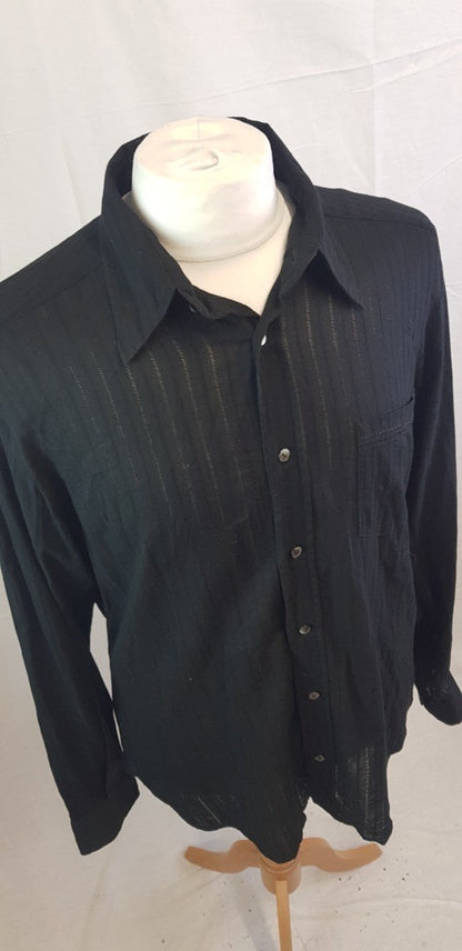 D&G Ladies Black Shirt Oversized Size 12 VGC