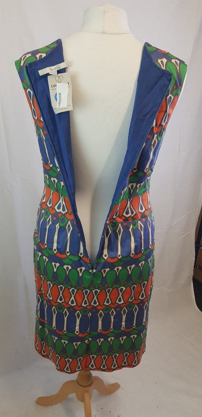 Boden Multicolour Summer Dress Size 14 VGC