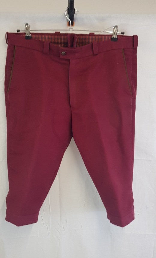 The Mole Hole Red Men's Moleskin Breeches 36W VGC