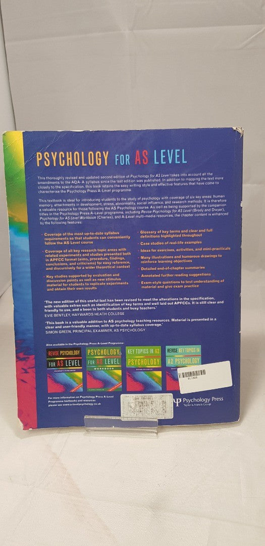 Eysenck: Psychology for AS Level, Michael W. Eysenck, Used; Good Book