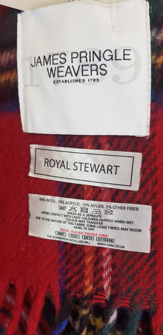 James Pringle Weavers Royal Stewart Blanket/Throw VGC