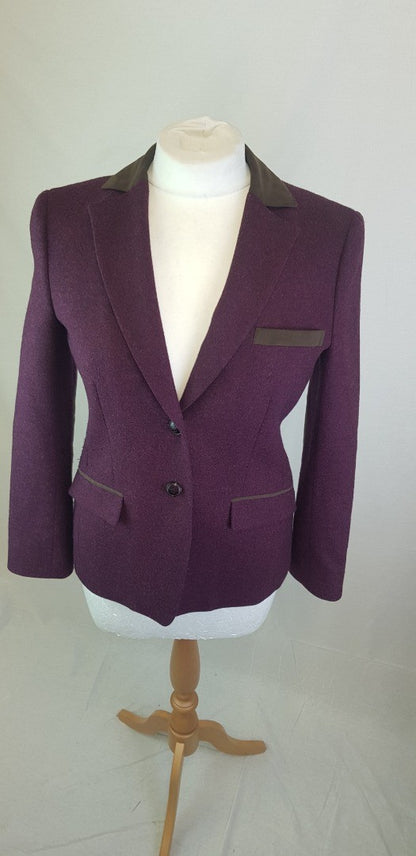 Brooks Brothers Ladies Burgundy Wool Jacket UK 12 VGC