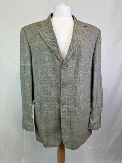 Brook Tavener wool check jacket size 42"