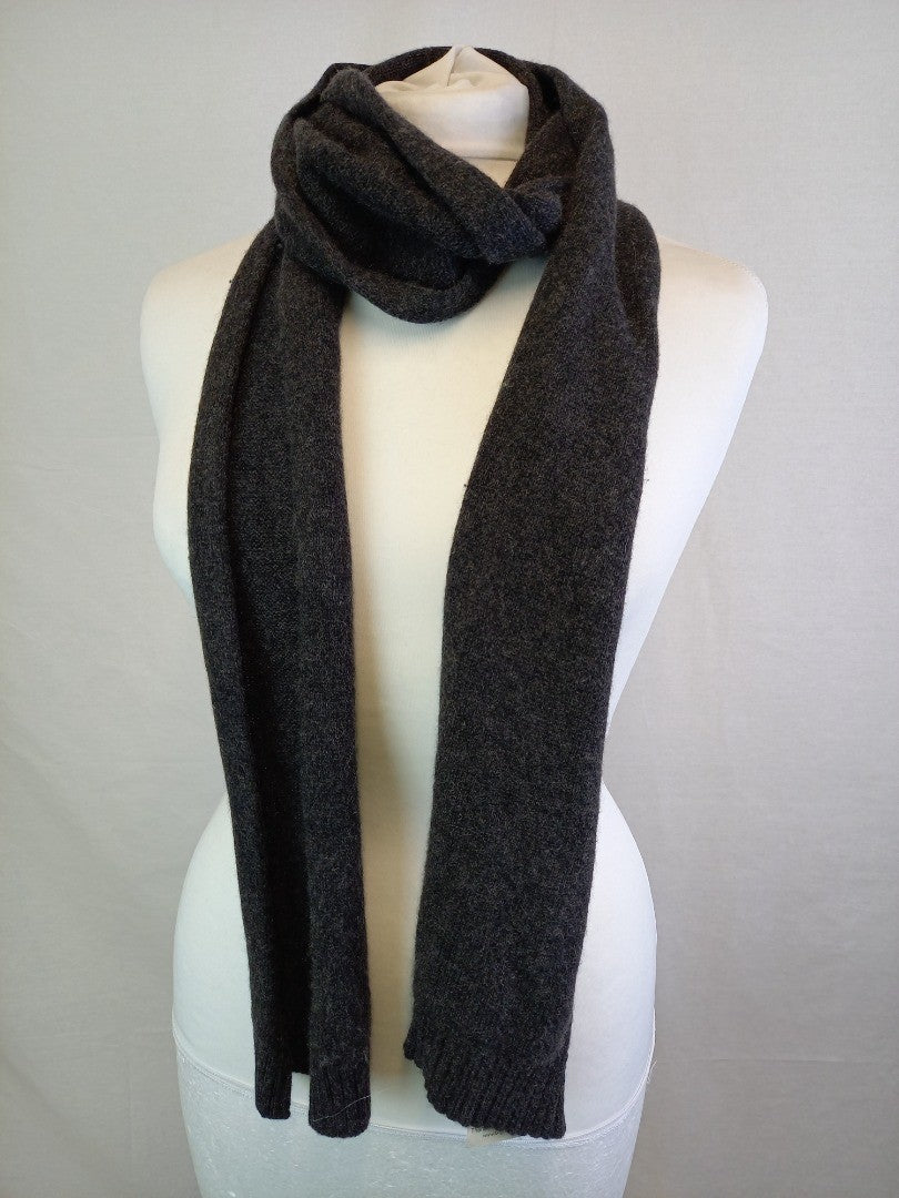 John Lewis Grey Pure Cashmere Knitted Scarf