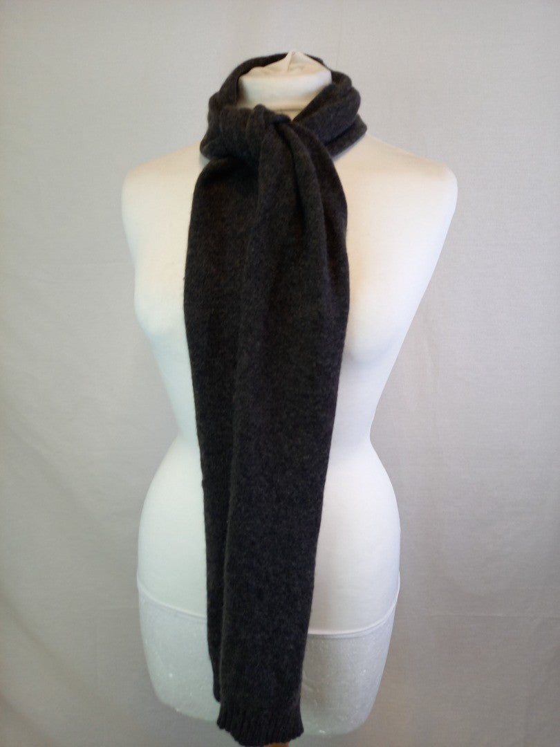 John Lewis Grey Pure Cashmere Knitted Scarf
