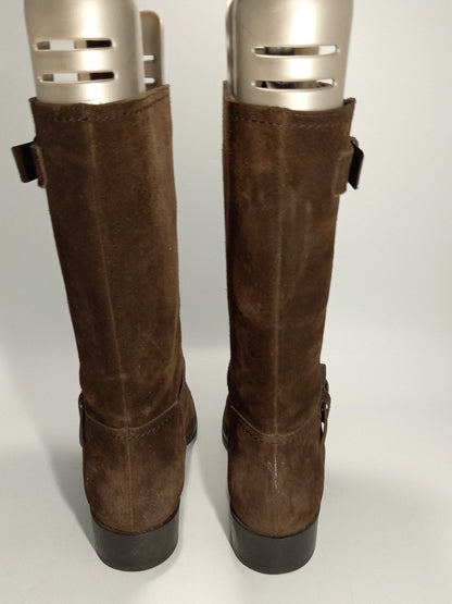 Tod's Italian Brown Suede Mid-Calf Boots - Size UK 6 (EU 39.5)