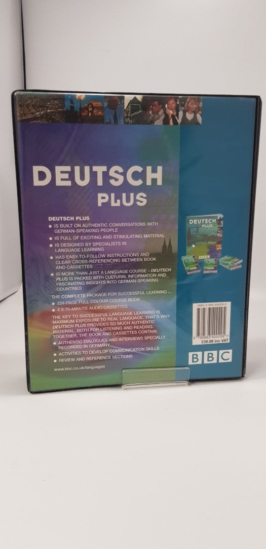 Vintage. BBC Deutsch Plus.  x4 x 75 minute Audio Cassette Tapes plus Course Book VGC