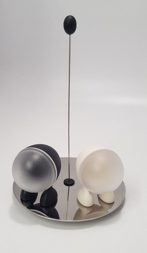 Alessi "Lilliput" Magnetic Salt & Pepper Shaker Set - Black & White