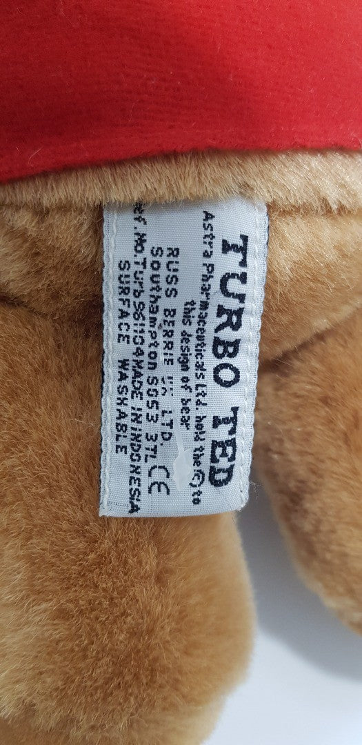Vintage. RUSS. Golden Bear/Turbo Ted Plush 32cm Tall GC