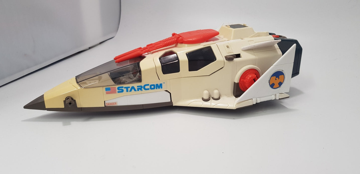 Vintage/Rare. Starcom Coleco 1986 Starmax Bomber & 3 figures. VGC