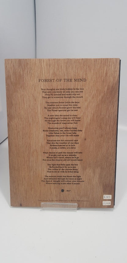 Forest of The Mind by David Andreas 2003 Wooden Cover & lino print