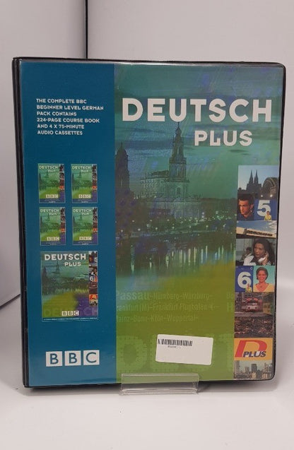 Vintage. BBC Deutsch Plus.  x4 x 75 minute Audio Cassette Tapes plus Course Book VGC