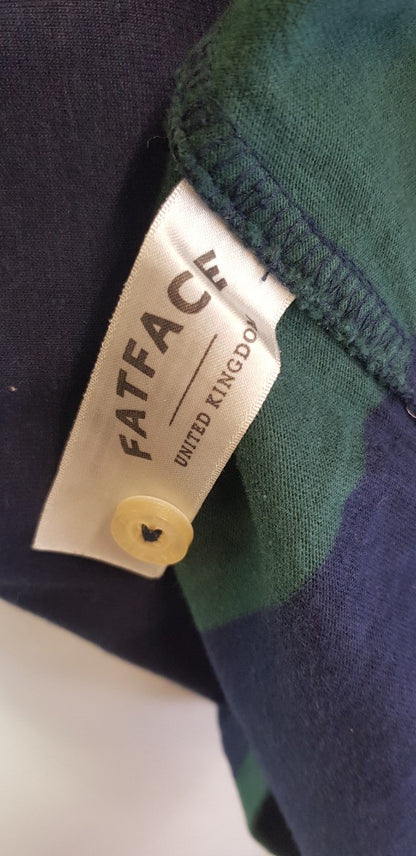 Fat Face Green & Blue Polo Shirt Size M VGC