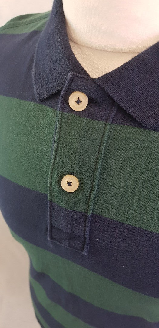 Fat Face Green & Blue Polo Shirt Size M VGC