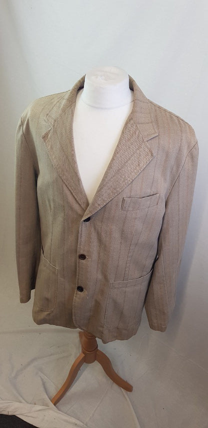 Peyton Men's Beige/Brown/Burgundy Jacket/Blazer  48'' Chest VGC