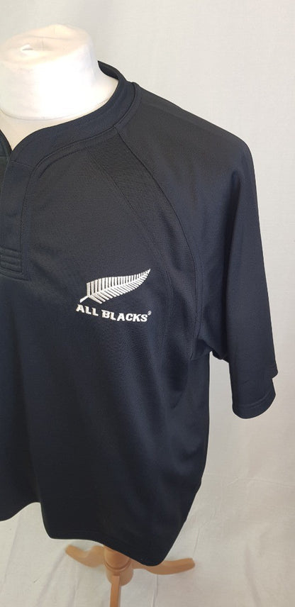 Adidas All Blacks Mens Short Sleeved Jersey Size XL VGC
