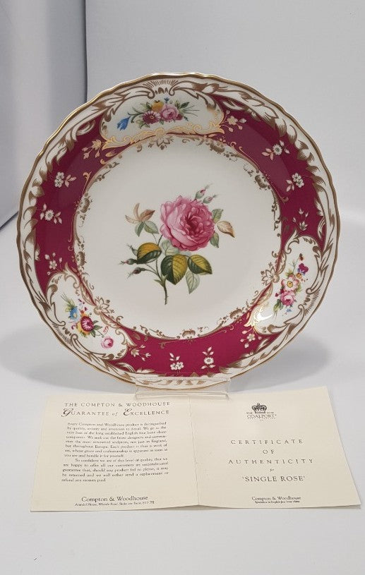 Coalport Fine Bone China Plate - A Single Rose Collector plate 1511 Edition No