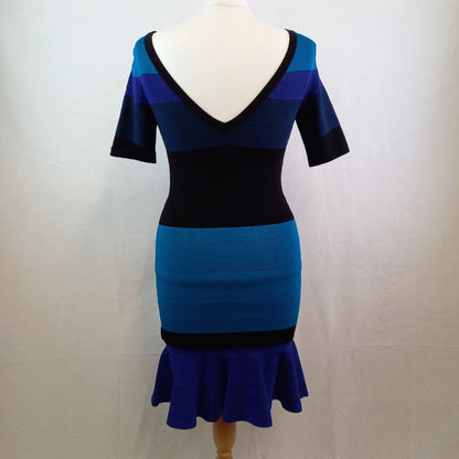 Karen Millen Bodycon Striped Dress Uk Size 12 (size 3 )