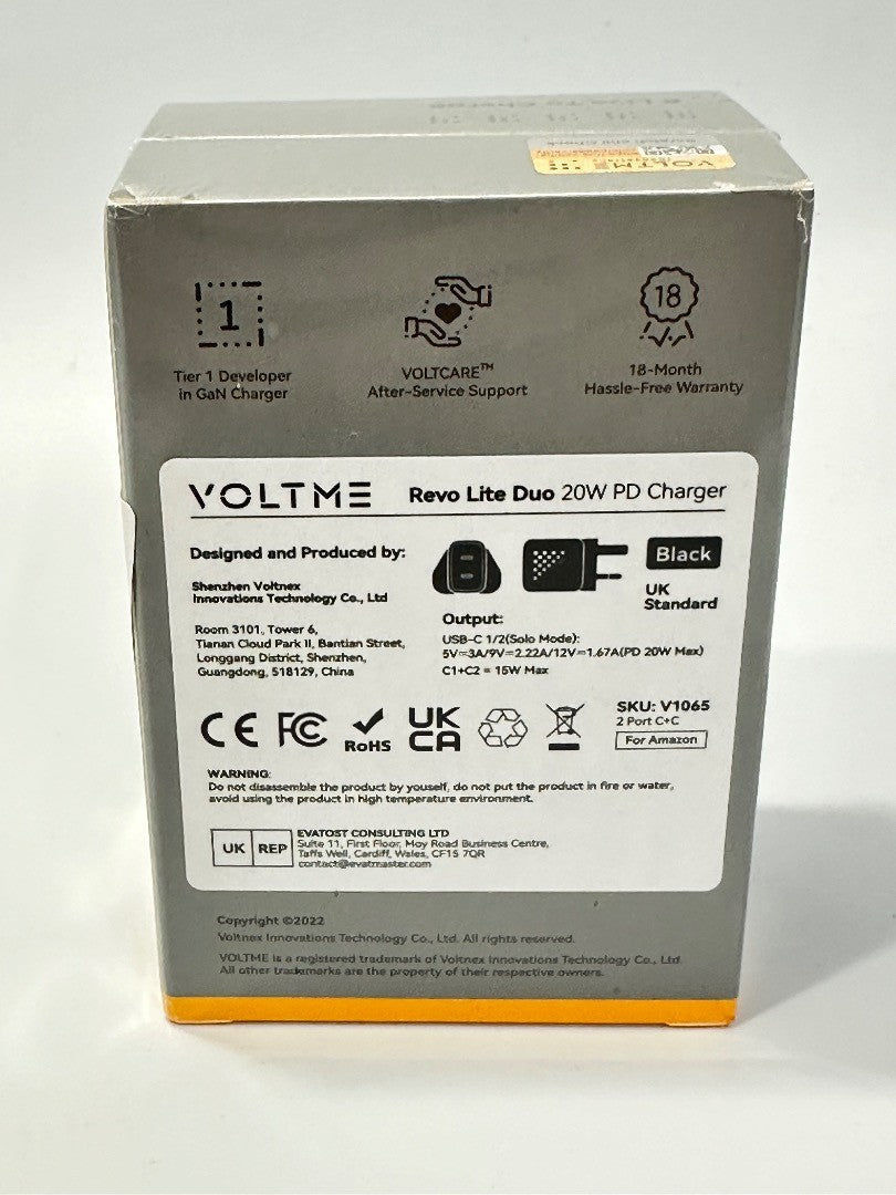 VOLTME Revo Duo Lite 20W PD Fast Charger