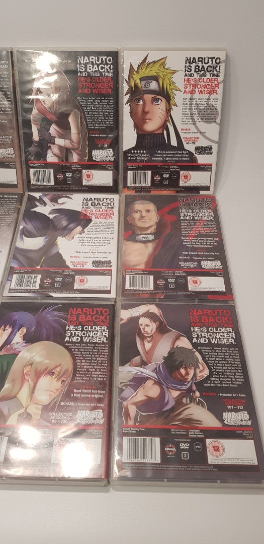 Naruto Shippuden Box Set Selection x9 DVD Bundle VGC