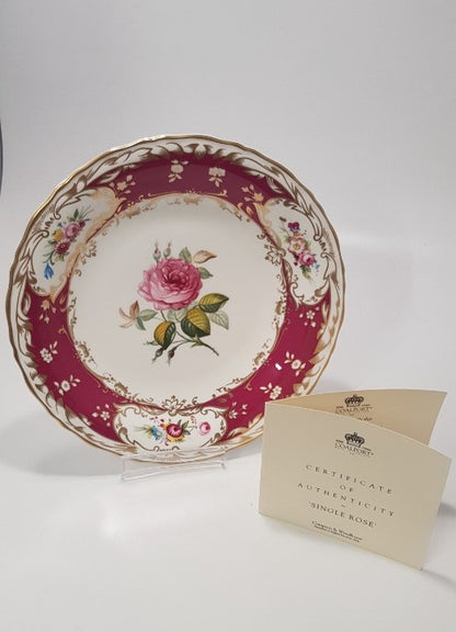 Coalport Fine Bone China Plate - A Single Rose Collector plate 1511 Edition No