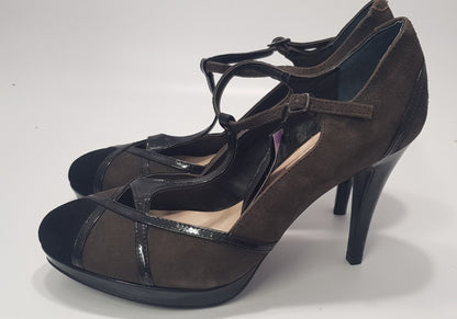 Autograph Brown & Black Heels Size 4 Brand New with defects/Storage Marks on heels