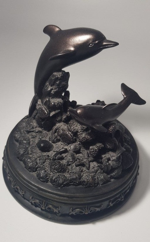 Vintage Regency Fine Arts Dolphin Figurine from the Bronze Craft Coll.  VGC
