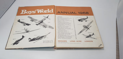 Boys World Annual 1968 Hardback in Good Condition