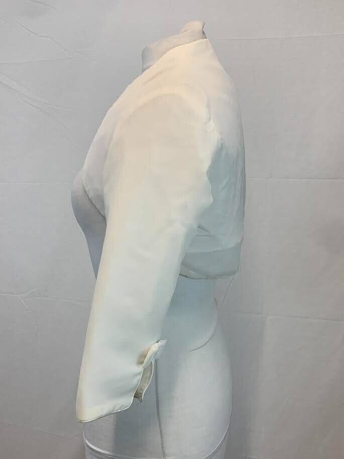 Ivory Bolero Weddingwear Vintage Special Occasion Jacket / Shrug - Size 8