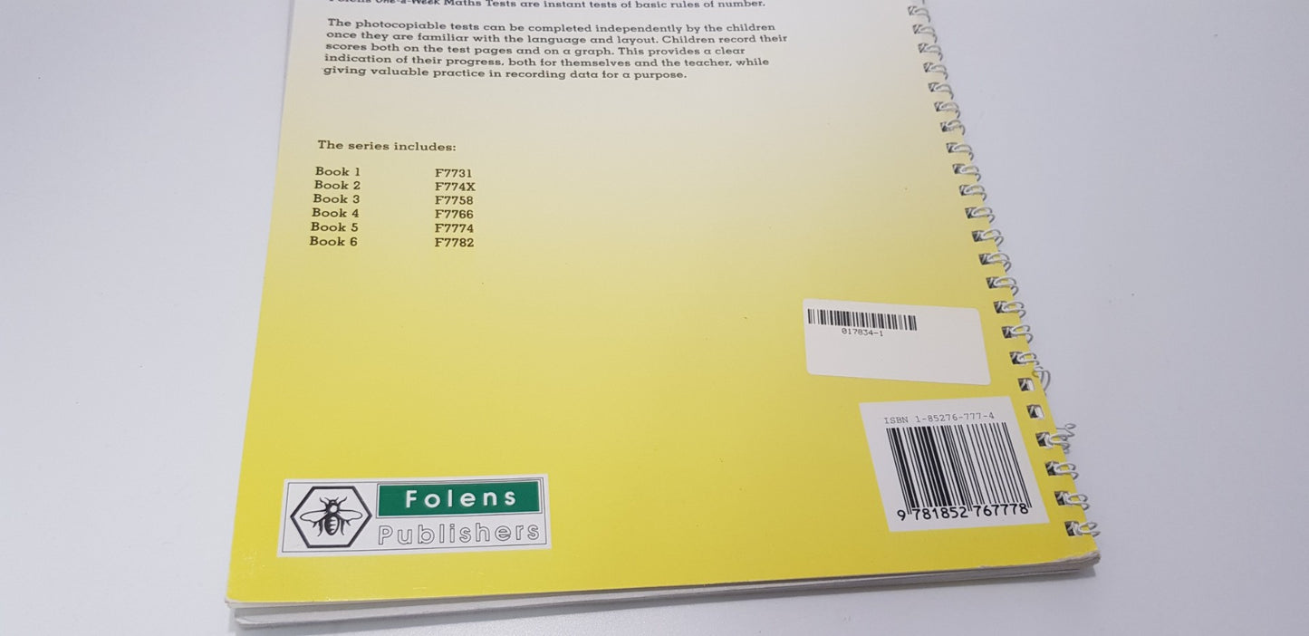 Folens. One-A-Week Maths Tests Book 5 VGC 1852767774