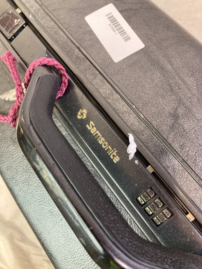Samsonite Wheeled Hard Suitcase, Vintage Black Case with Lock and Handle