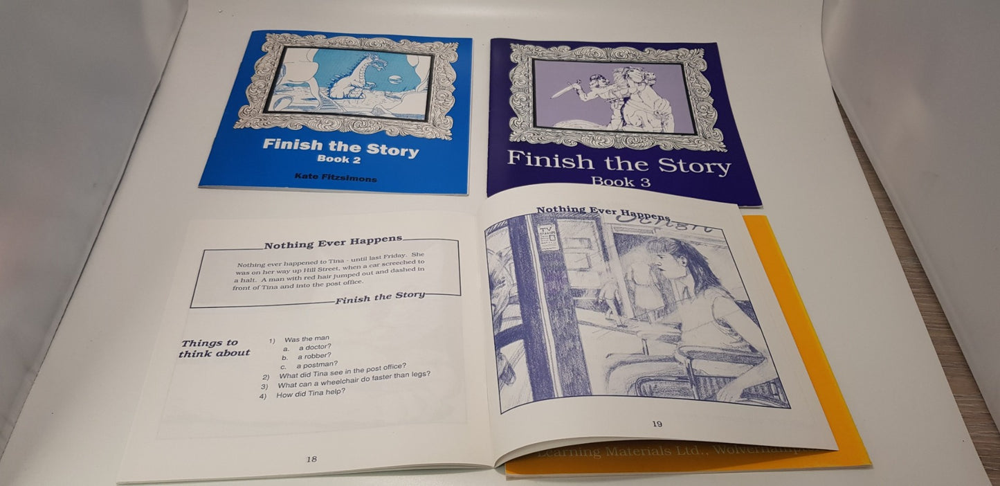 Vintage/Rare. Finish The Story by Kate Fitzsimons x4 Books (books 2, 3, 4, 5) VGC