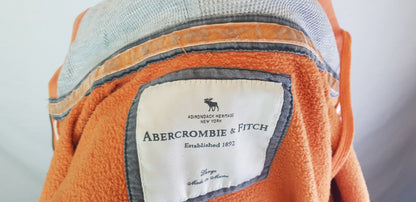 Abercrombie & Fitch Orange Hoodie with full zip. Size L GC