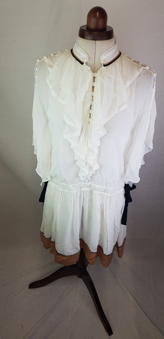 Zara Collection 13 White Summer Dress 2023 Season Size M BNWT