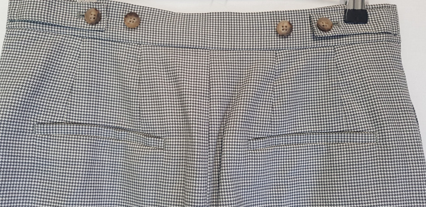 Polo Ralph Lauren Grey & White Check Skirt Size 2 BNWT