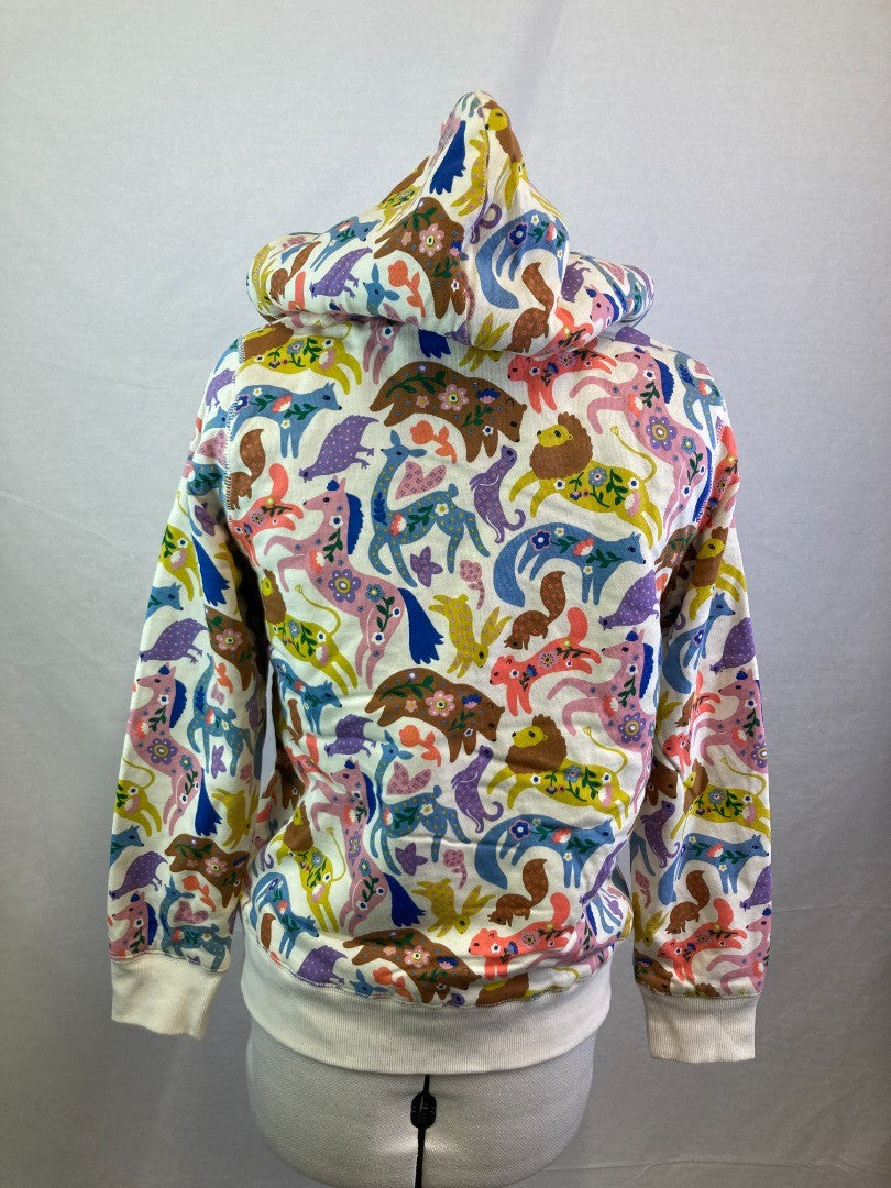 Boden Mini Borg Hoodie, Kids 13-14 Years, Multicolour Animal Faux Fur Lined